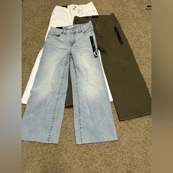Banana Republic Factory Lot of 3 High Rise Wide Leg Jean - Picture 2 of 15